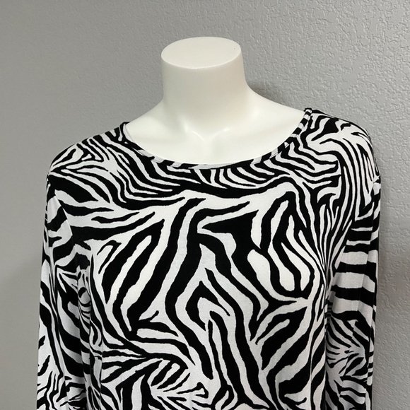 Chicos Zebra Long Sleeve Shirt - Picture 2 of 5